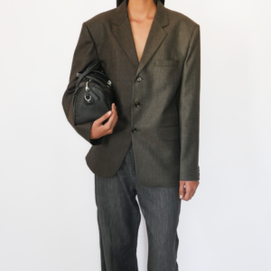 Two Toned Blazer in Coffee Glen Plaid (Unisex)